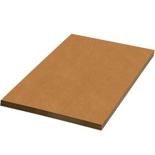 BOX USA Corrugated Cardboard Sheets 24' x 16' Kraft Pack of 50