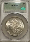 1883 P Morgan Silver Dollar CAC MS63 Better Date Morgan