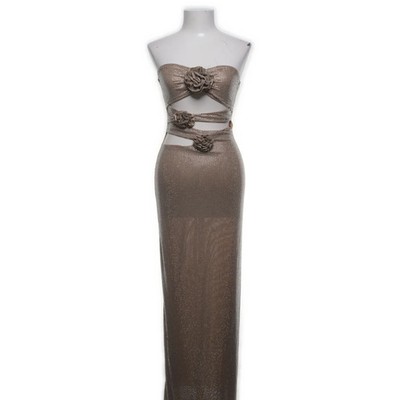 Meshki, Abendkleid, Größe: S, Beige/Silber, Elasthan/Polyamid/Polyester #whm