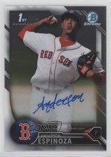2016 Bowman Chrome Prospect Auto Anderson Espinoza #CPA-AE Auto 3pb