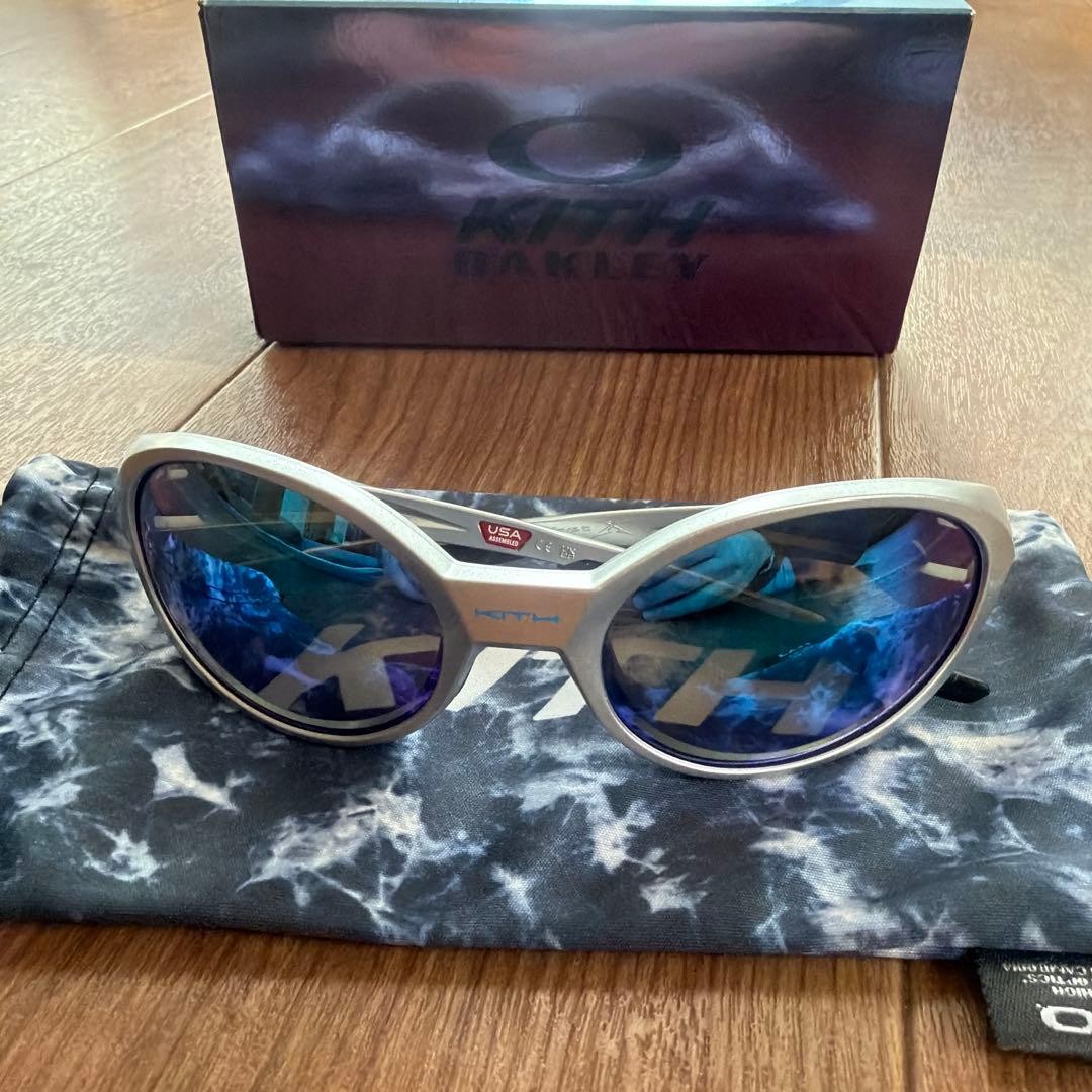 Oakley Kith Eye Jacket Redux Silver Blue Used Stainless Steel