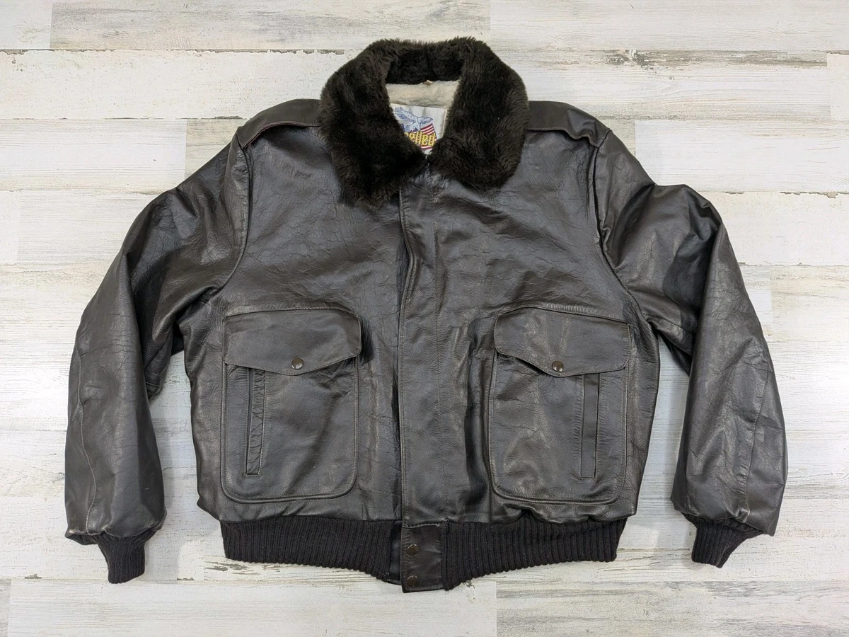 ジャケット・アウター Vintage leather jacket type g1 black 80s g1 leather jacket products for sale | eBay