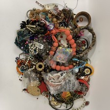 Job Lot Costume Jewellery-Mixed Bundle Necklaces, Bracelets, Beads, etc. ~3Kg