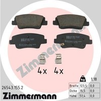 Zimmermann Bremsbelagsatz, Scheibenbremse 26543.155.2 FüR Genesis Hyundai KIA