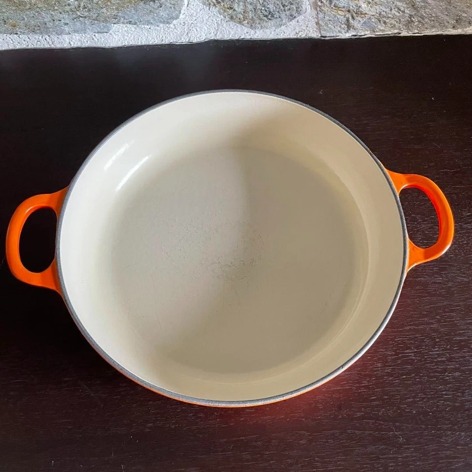 Cazuela buffet DANSK Kobenstyle naranja 26 cm sin caja usada de Japón Foto 4 de 4