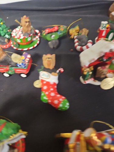 15 Annual Yorkie Christmas Ornament Home For Holidays Danbury Mint Ceramic - Picture 6 of 13