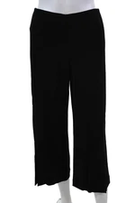 The Row Womens High Rise Front Slit Straight Leg Dress Pants Black Size 8