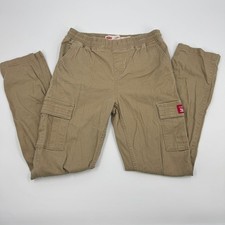 Levi's Cargo Pants Boys Size 14 Khaki Tan Elastic Waist Utility Straight Leg