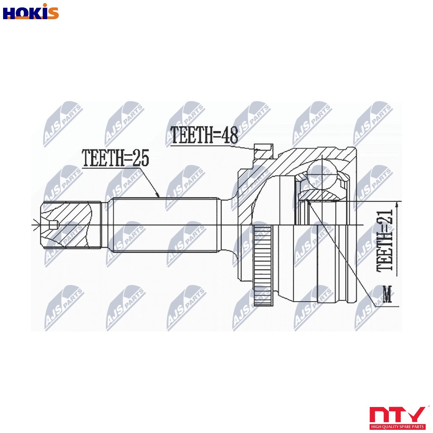 Driveshaft CV joint Front Axle Left NPZ-HY-556 NTY for HYUNDAI i10 II i20 II - Image 11