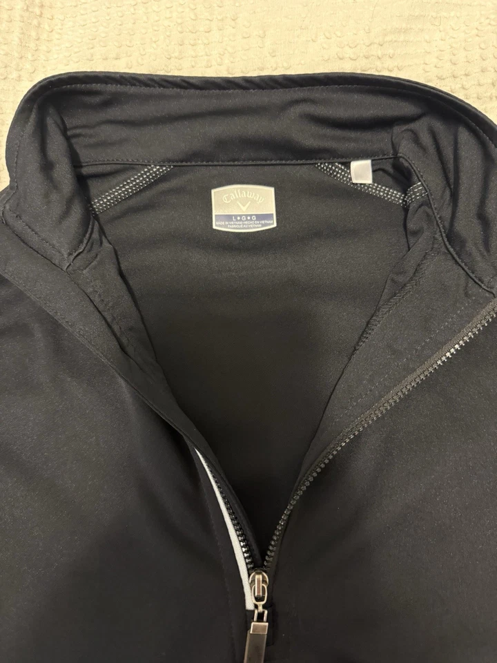 Mujer Callaway Golf 1/4 Cremallera Manga Larga Negro Talla Grande Foto 3 de 4