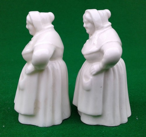 2 ROYAL WORCESTER “FRENCH COOK” BLANC DE CHINE CANDLE SNUFFERS. - Picture 3 of 10