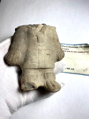 Pre-Columbian Ecuadorian Stone Anthropomorphic Figure Mark Reid Collection