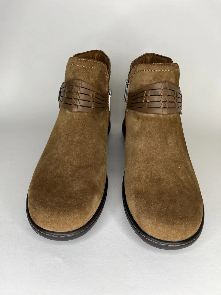 Earth Botines Mujer Talla 11M Marrón Gamuza Cremallera Comodidad Foto 3 de 4