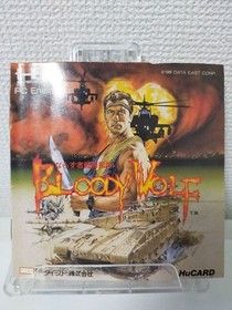 PC Engine Hu Card Rogue Combat Unit Bloody Wolf Japan Region