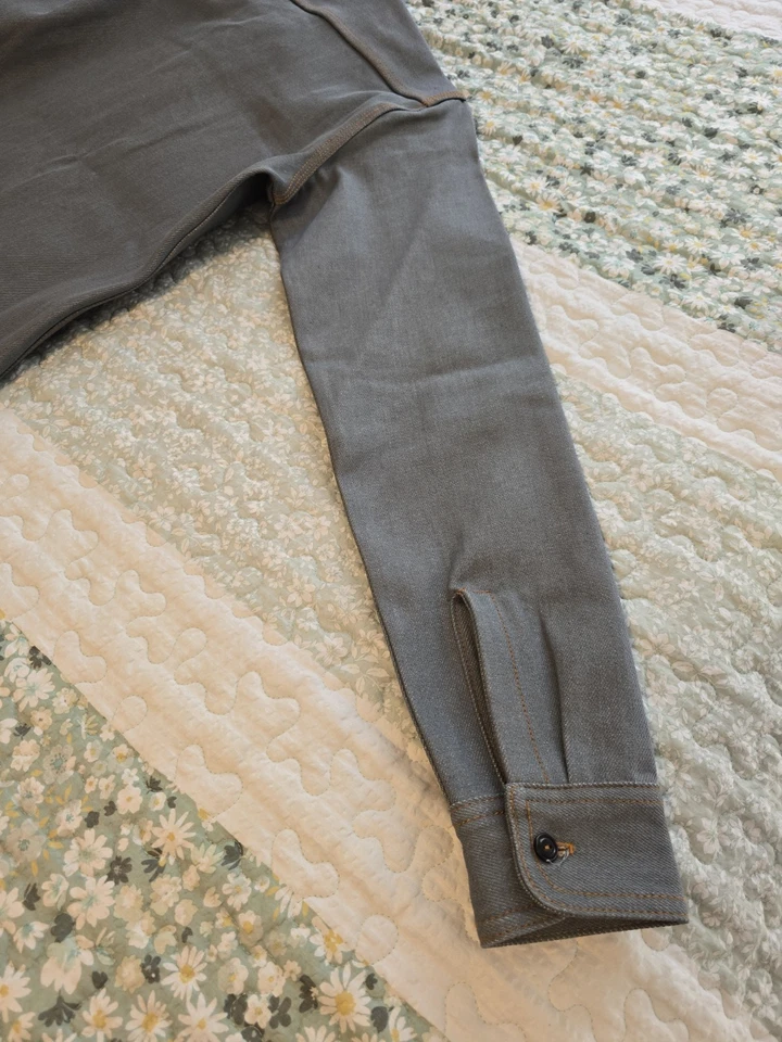 New! Gustin #172 Titanium Slub Workshirt - Steel/Grey Size Small - Image 4 of 4