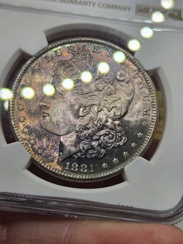 1881-S Morgan Silver Dollar $1 – NGC MS63 - Toning obverse. White reverse