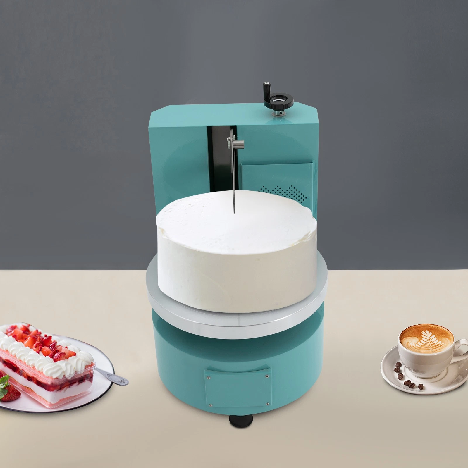 Cake Cream Spreading Coating Smearing Machine Automatic Cake Wiping Machine Blue