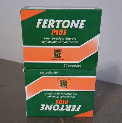 FERTONE Plus Vitamin Capsules w/ Caffeine, Adult General Wellness, 30 Count