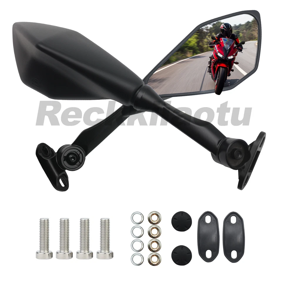 Par de espejos retrovisores para Kawasaki Ninja 300R EX300 2013-2017 EX400 2018-2024 Foto 2 de 4