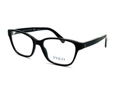 NEW AUTHENTIC POLO RALPH LAUREN PH2165 5001 Shiny Black Eyeglasses 53mm 17 145