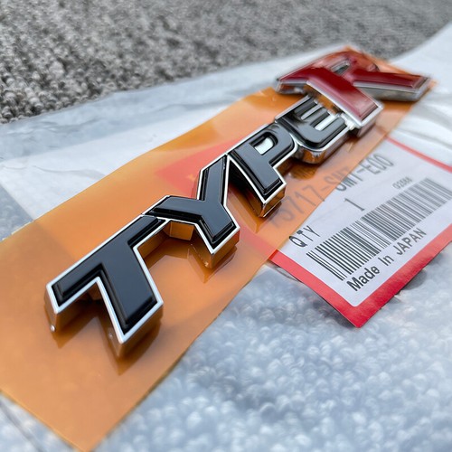 Genuine Type R Racing Sport Chrome Red Badge For Honda Civic Rear Emblem - Picture 4 of 5