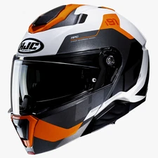 HJC i91 Carst Modular Sunscreen Motorcycle Helmet Orange XS S M L XL 2XL DOT USA