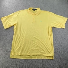 Polo Golf Ralph Lauren Shirt Mens 2XL Yellow Short Sleeve Stonebriar Fazio
