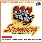 <!--F#f_0-->VINTAGE STROMBERG CARBY DECAL STICKER LABEL 9.5 INCH DIA 240 MM HOT ROD<!--F/-->