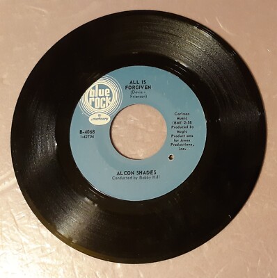 Alcon Shades All Is Forgiven/Midnight Light by Blue Rock Records 45rpm 7'' Vinyl