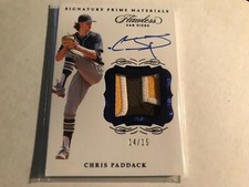 2020 flawless signature prime materials blue chunky patch auto Chris paddock /15