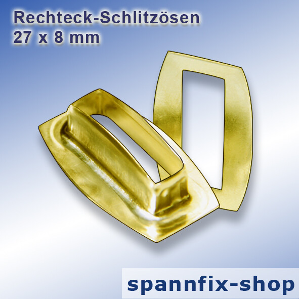 Rechteck-Schlitzösen 27x8mm - 100 Stück Galvanisiert Für Industrie & Handwerk
