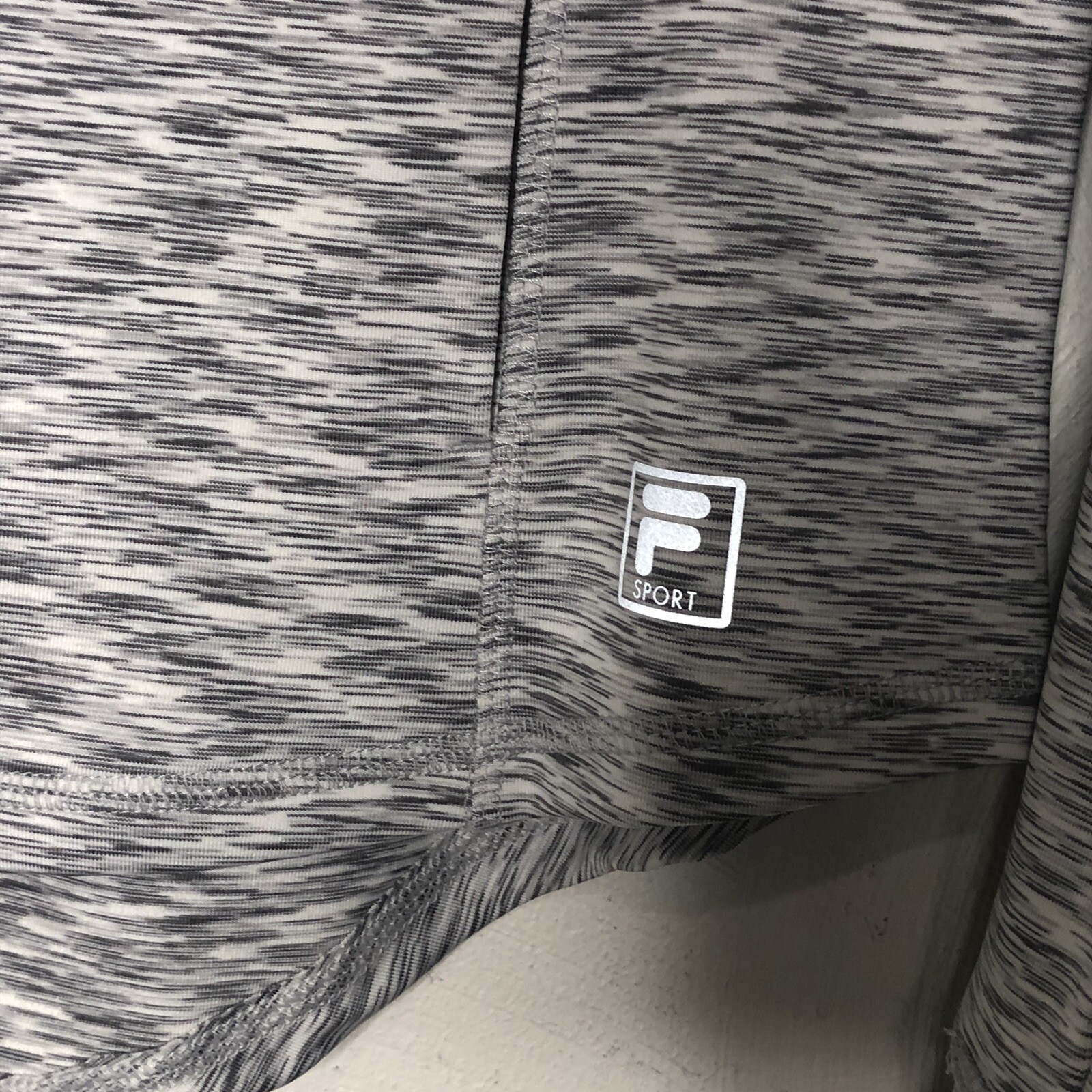 Giacca Fila Sport donna taglia M Active grigio marmorizzato zip tasche atletica corsa