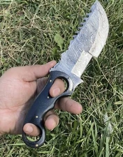 10” Handmade DAMASCUS STEEL HUNTING TRACKER BOWIE SURVIVAL KNIFE MILTERY X292