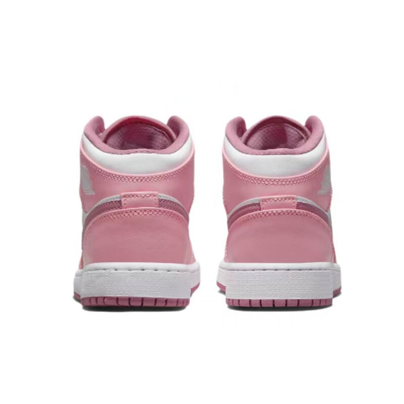 Nike Air Jordan 1 AJ1 Mid GS Coral Chalk White Pink Shoes Nike Air Jordan 1 AJ1 Mid GS Coral Chalk White Pink Shoes