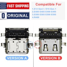 Type-C USB Charging Port Dock For Lenovo ThinkPad E14 E15 Gen 1 / E485 E495 E595