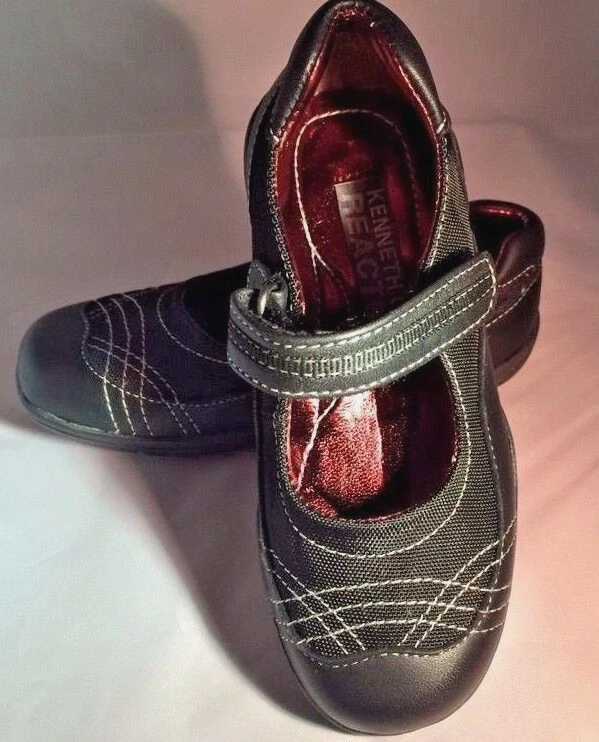 Zapatos Kenneth Cole Cuero Negro MaryJanes Zapatos Escolares Nuevos Niñas Talla 4 M Foto 3 de 4