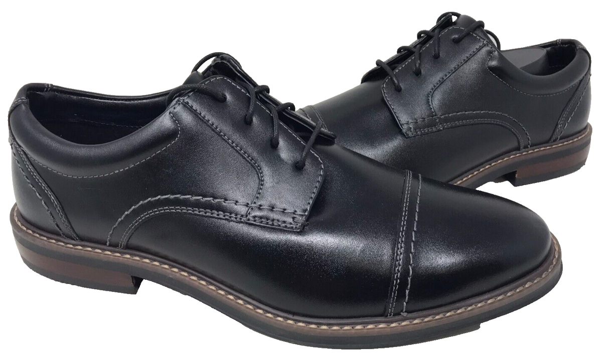 Nunn Bush Men's Westfield Comfort Lace Up Leather Dress Shoes Blk Size 10  100J