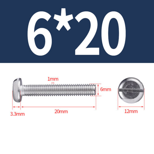 M2 M2.5 M3 M4~M10 A2 Stainless Steel Slotted Cheese Head Machine Screws DIN 84 - Picture 93 of 118