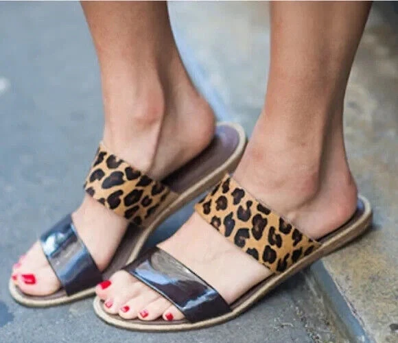 Sandali UGG stampa animalier slide donna 7 Amalia pelle leopardata piatti 1003504 boho