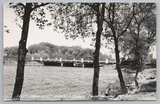 Sauk Centre Minnesota~Sauk Lake~Main St Sauk River Steel Stringer Bridge~RPPC