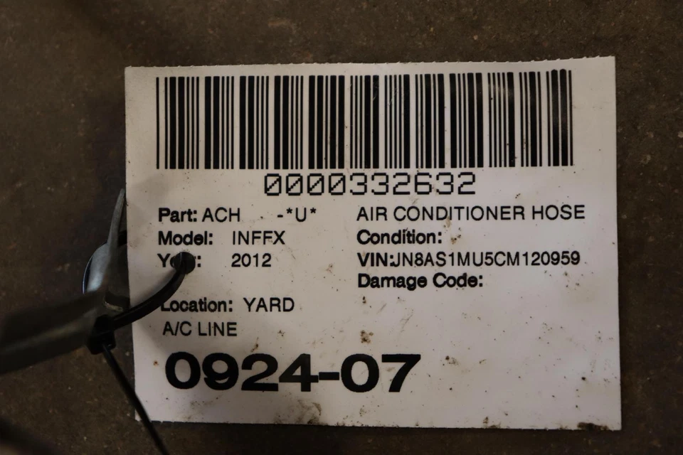 INFINITI FX35 FX37 QX70 2009-2014 AIRE ACONDICIONADO DESCARGA MANGUERA LÍNEA OEM Foto 4 de 4