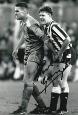 Signed Paul GASCOIGNE Newcastle United Vinnie Jones 12"x8" Photo-EXACT PROOF/COA