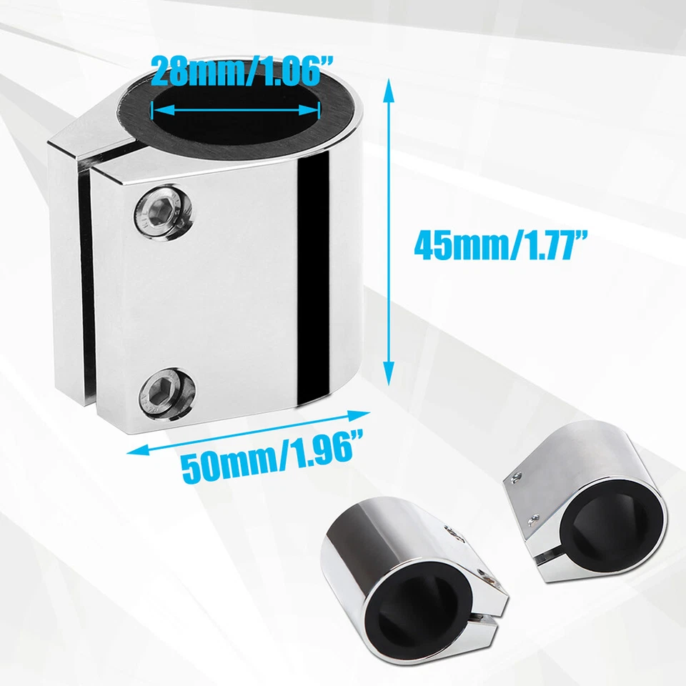 2x Para Yamaha Banshee 350 1987-2006 Billet Aluminio 1" Abrazaderas de escape Conectores Foto 4 de 4