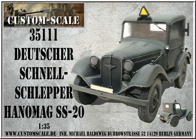 CS 35111 Deutscher Schnellschlepper Hanomag SS-20  Customscale 1:35