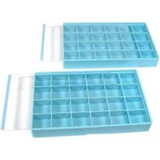24 Compartment Storage Tray Beads Gems Diamonds Findings Craft Container 2Pcs