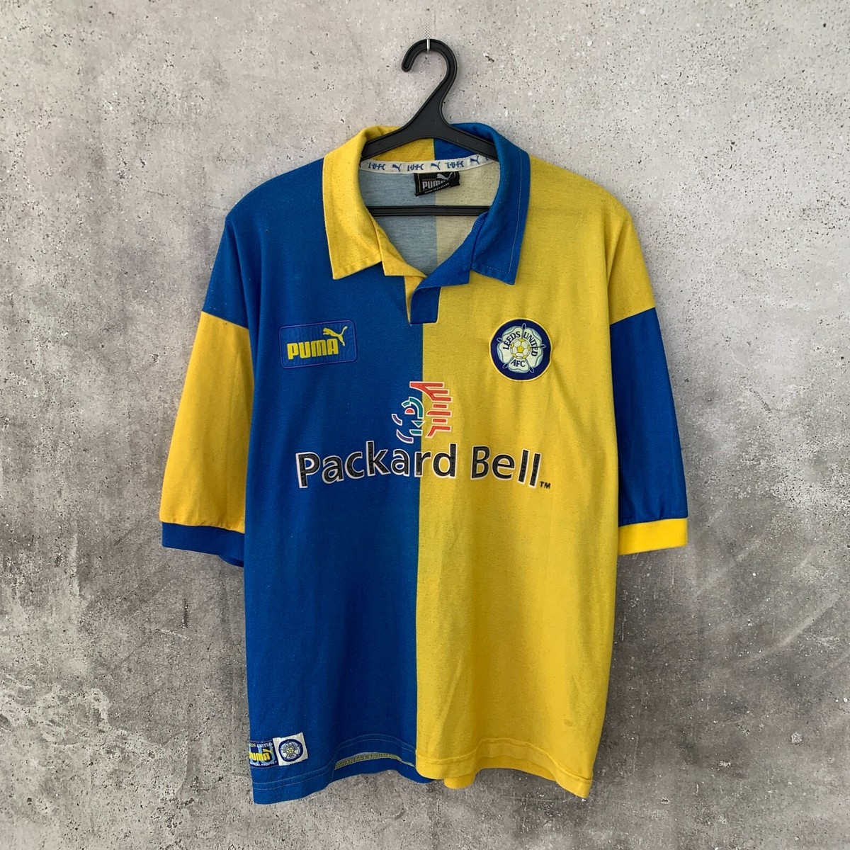 LEEDS UNITED 1997 1998 1999 AWAY FOOTBALL SHIRT PUMA JERSEY SIZE