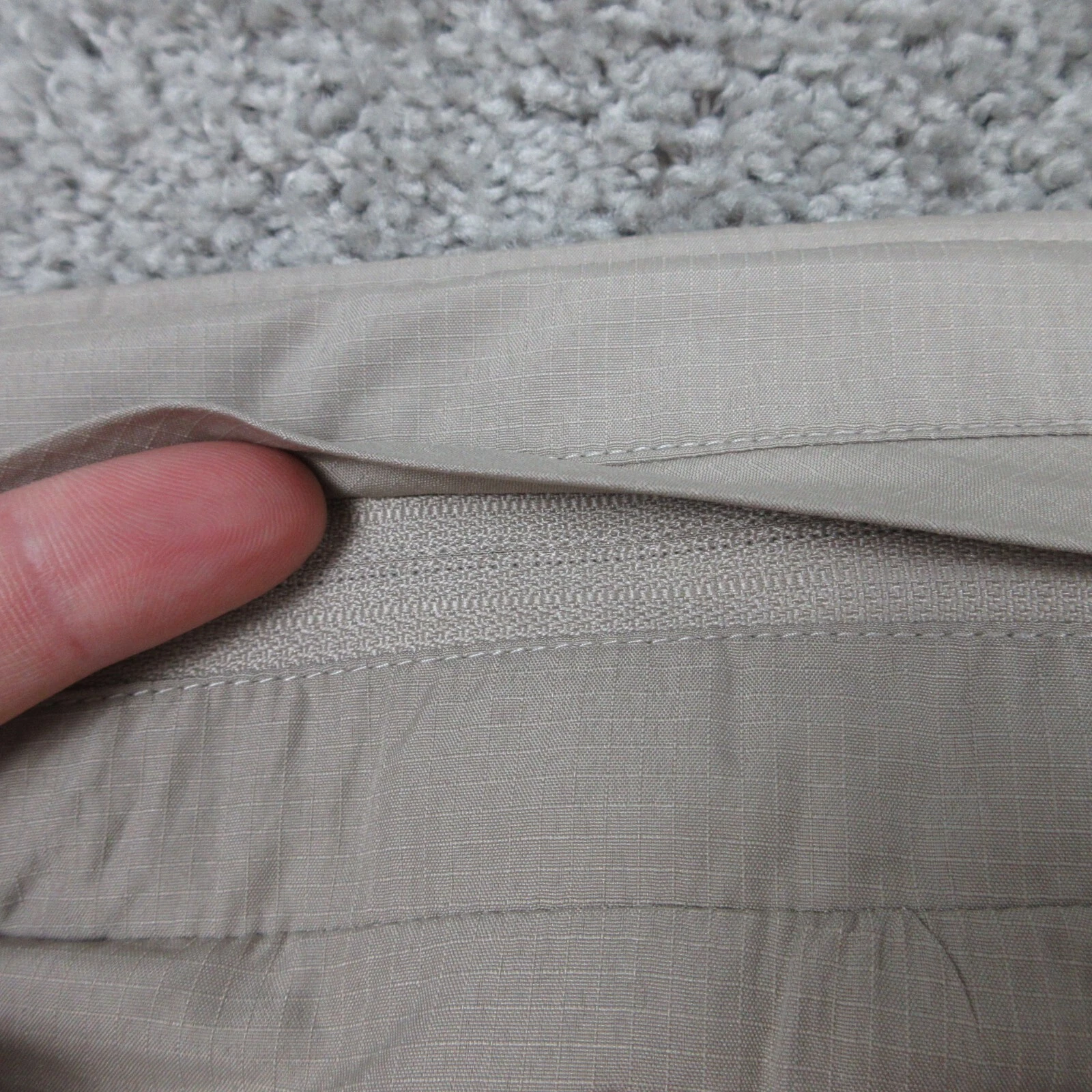 DC Shoe Co Jacket Mens Medium Beige Ripstop Vented Packable Hood Outdoor Vantage - product detail image 7