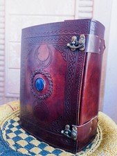 large Leather Journal, Treepal moon , Spell Book leather Notebook Best Gift