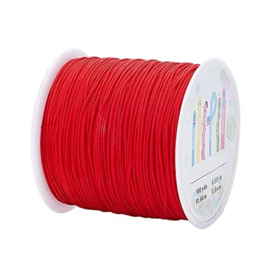  98 Yards 0.8mm Nylon Beading String Bracelet String Red Thread Chinese 