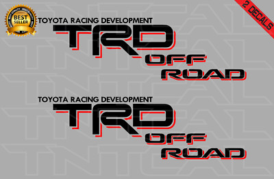 TRD OFF ROAD Decal Set Fits 06-11 Tacoma Tundra Truck Vinyl Sticker black/red